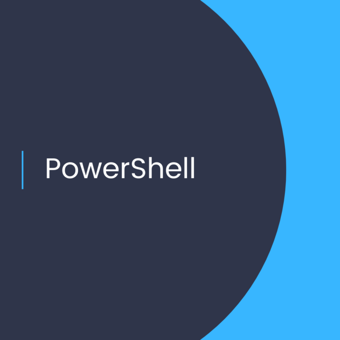 A graphic of the PowerShell, featuring a stylized letter 